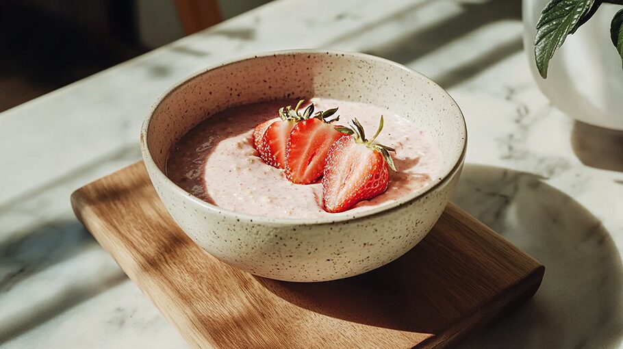 Aardbei Overnight Oats