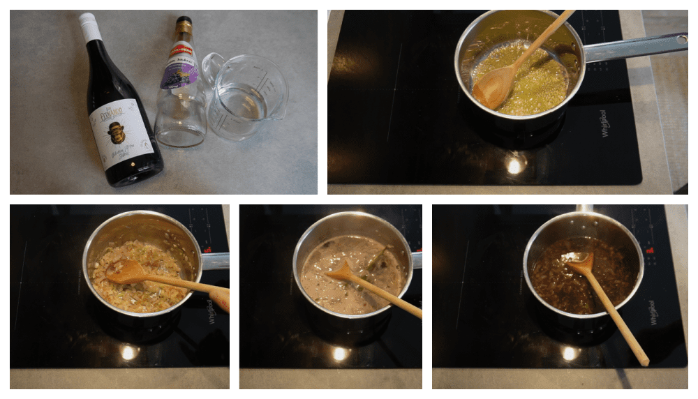 Rode wijnsaus zelf maken, aan de slag