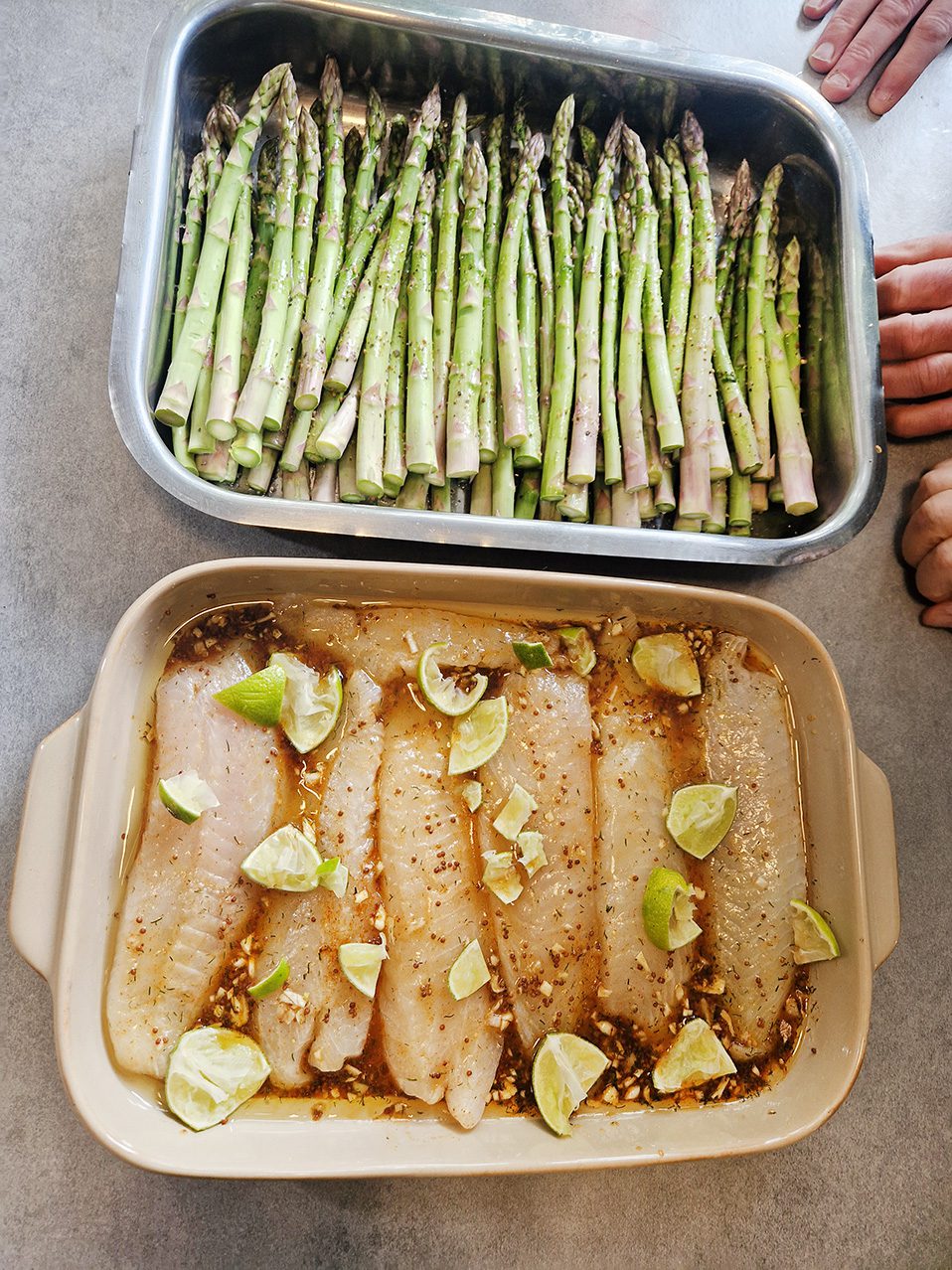 kabeljauwfilet, asperges