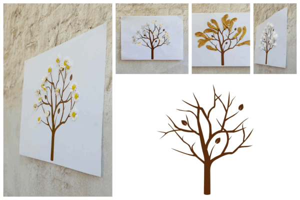 met printable|Benodigdheden|Instructies|Instructies|4 seizoenen boom knutselen|4 seizoenen boom knutselen