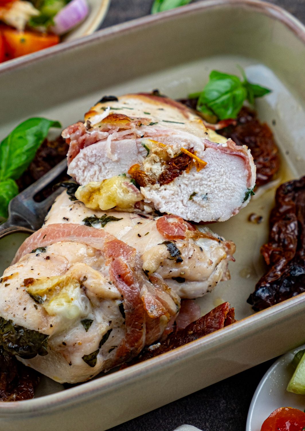 Gevulde kipfilet met mozzarella 