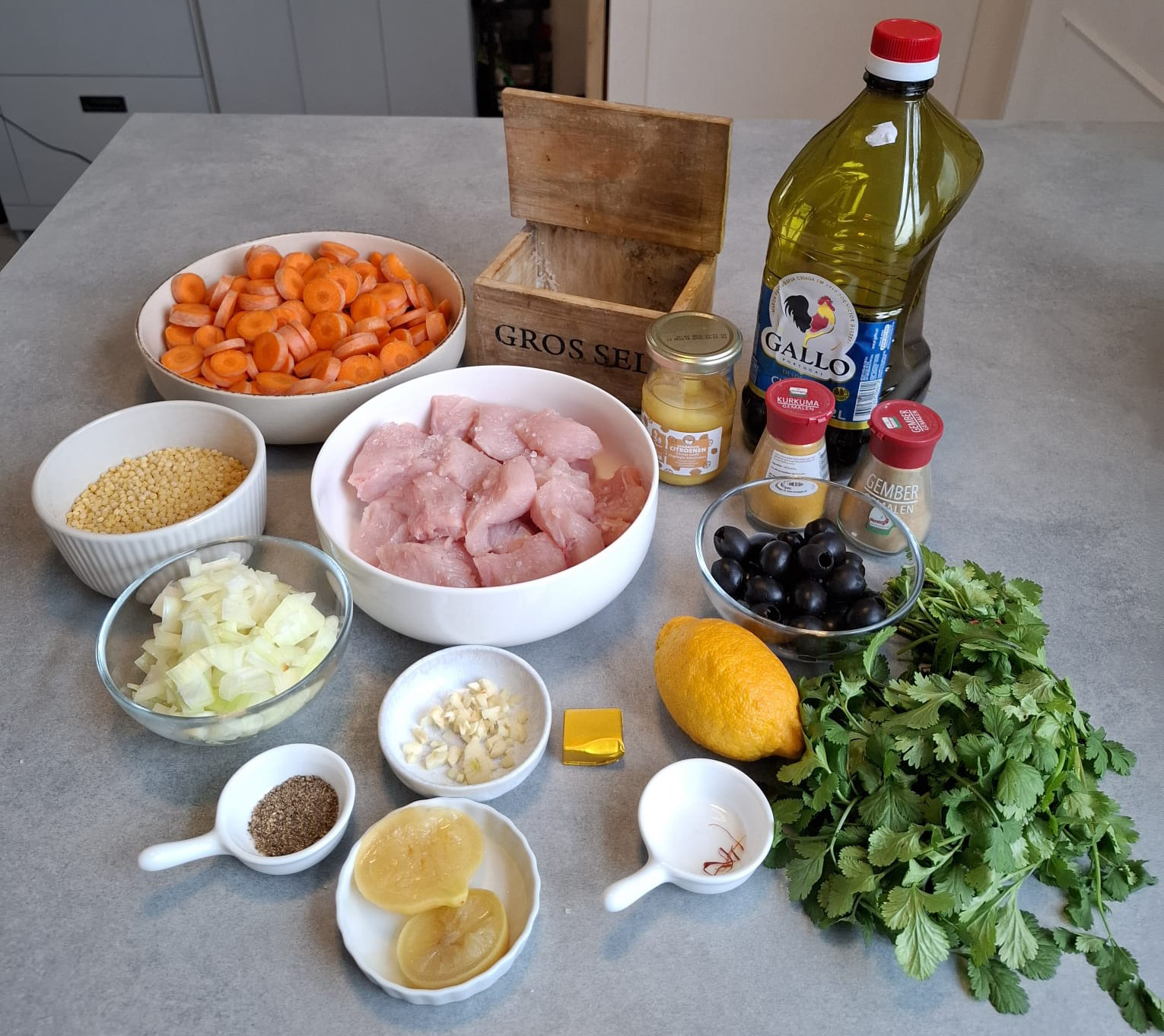 Ingrediënten voor 3 personen: