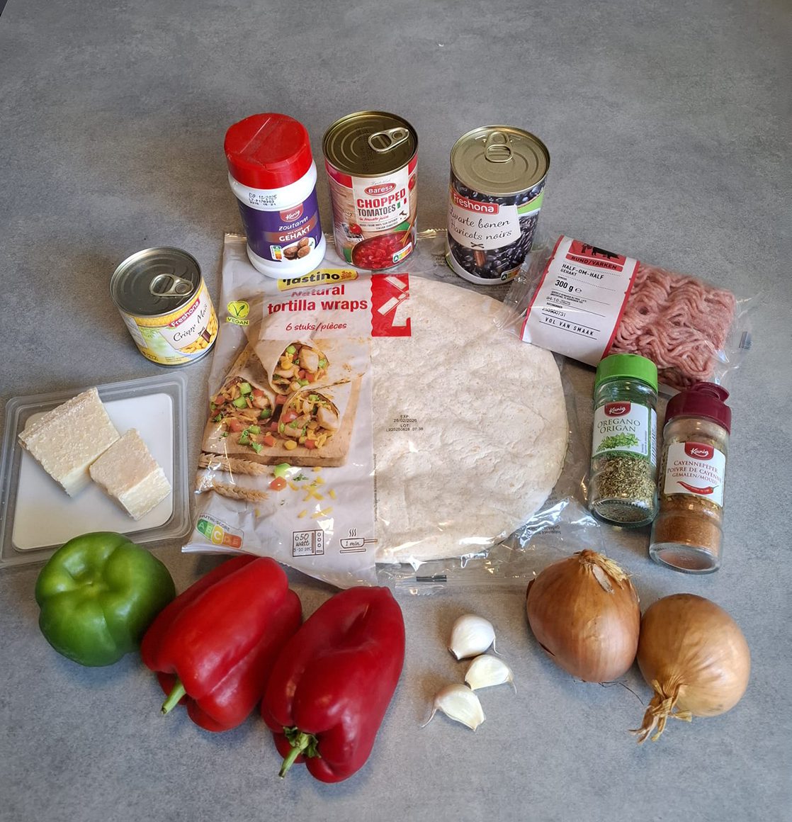 Ingrediënten voor 3 personen: