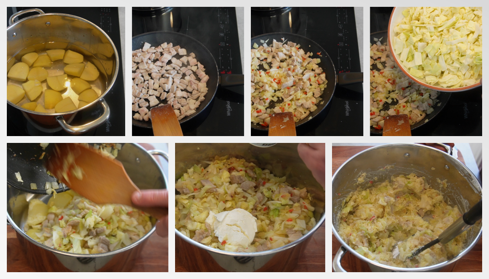 Ingrediënten voor 3 personen, recept met spitskool