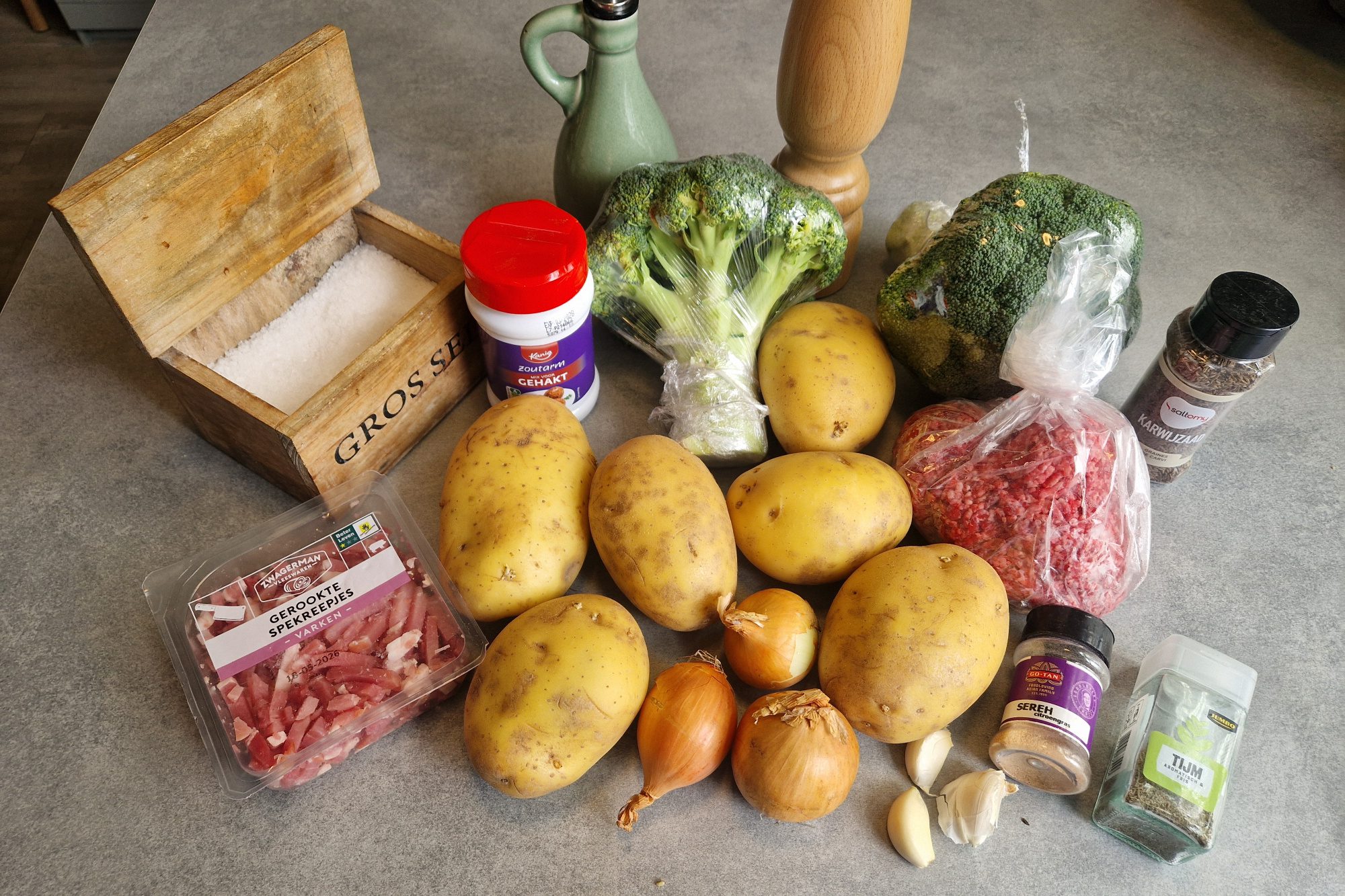 Ingrediënten voor 4 personen: