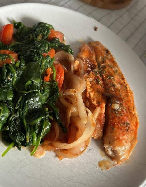 Pangasiusfilet met Spaanse saus - foto van Maaike