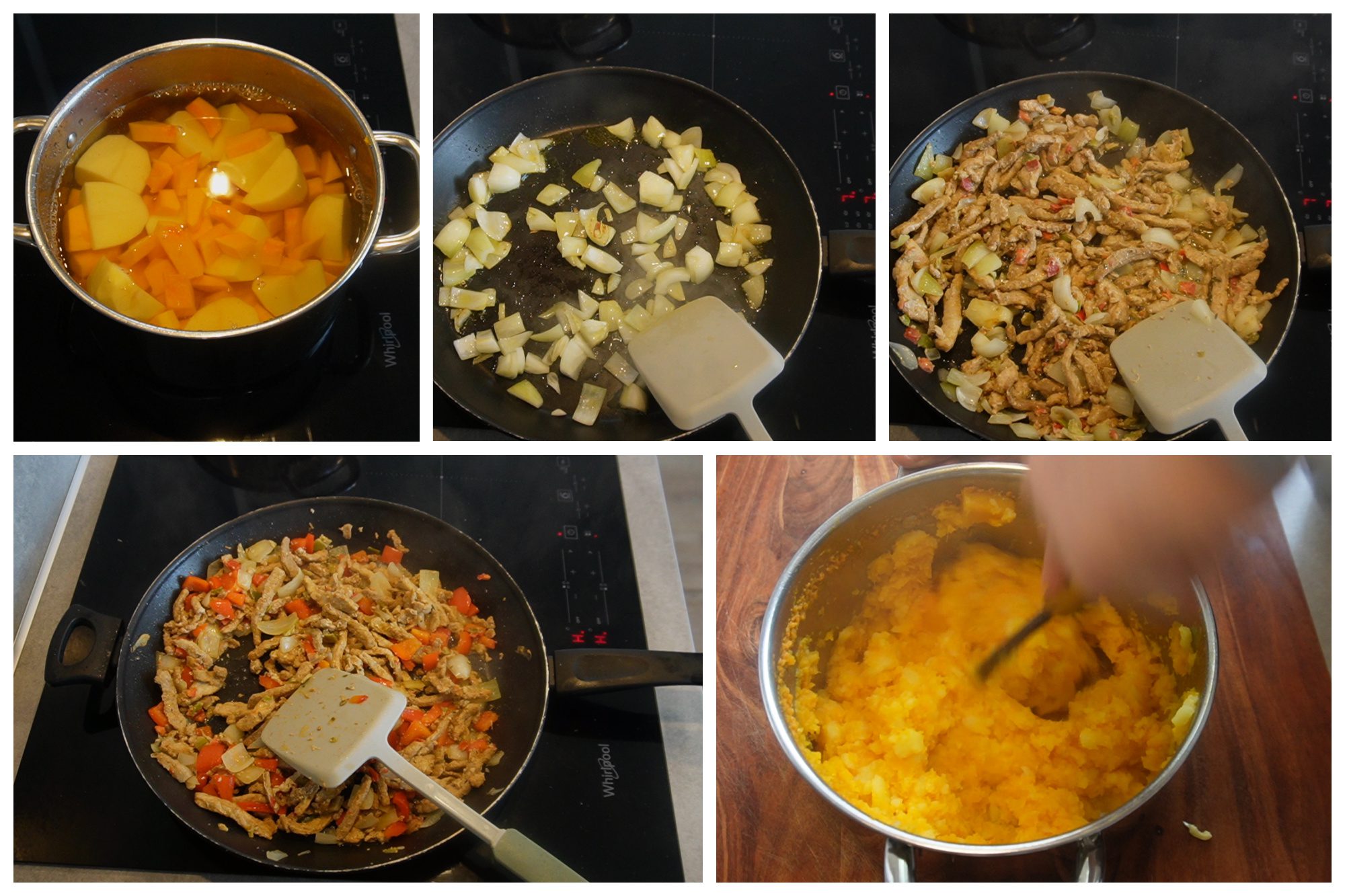 Instructies: Ovenschotel van pompoen, aardappelen en gyros