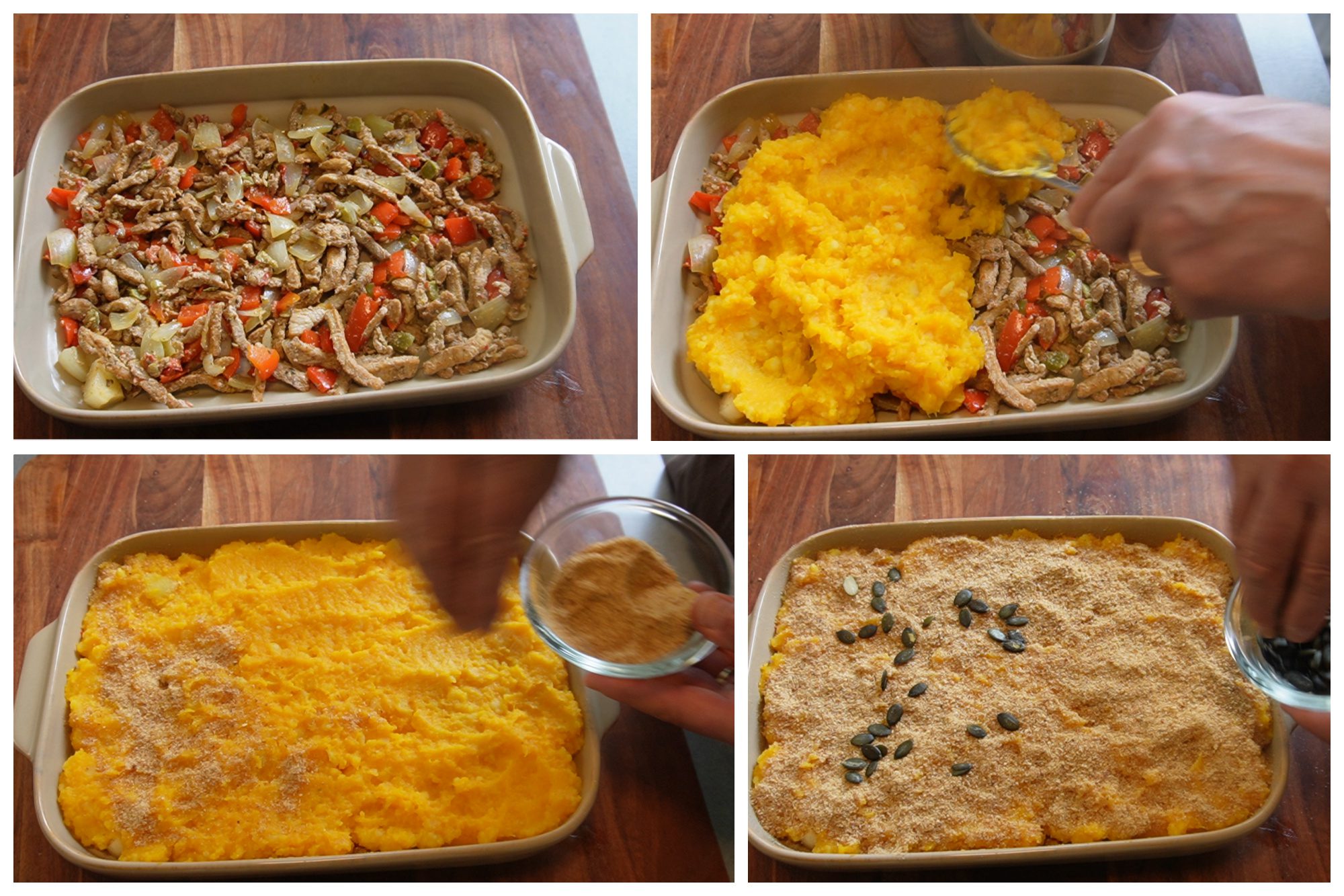 Instructies: Instructies: Ovenschotel van pompoen