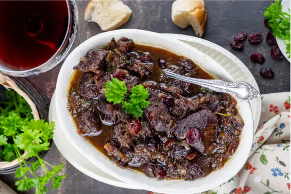 Rundvlees met cranberries uit de slowcooker