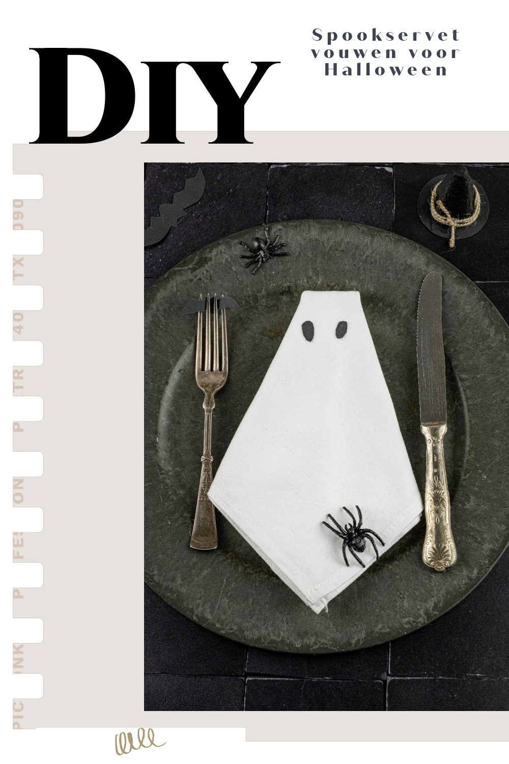 Spookservet vouwen voor Halloween