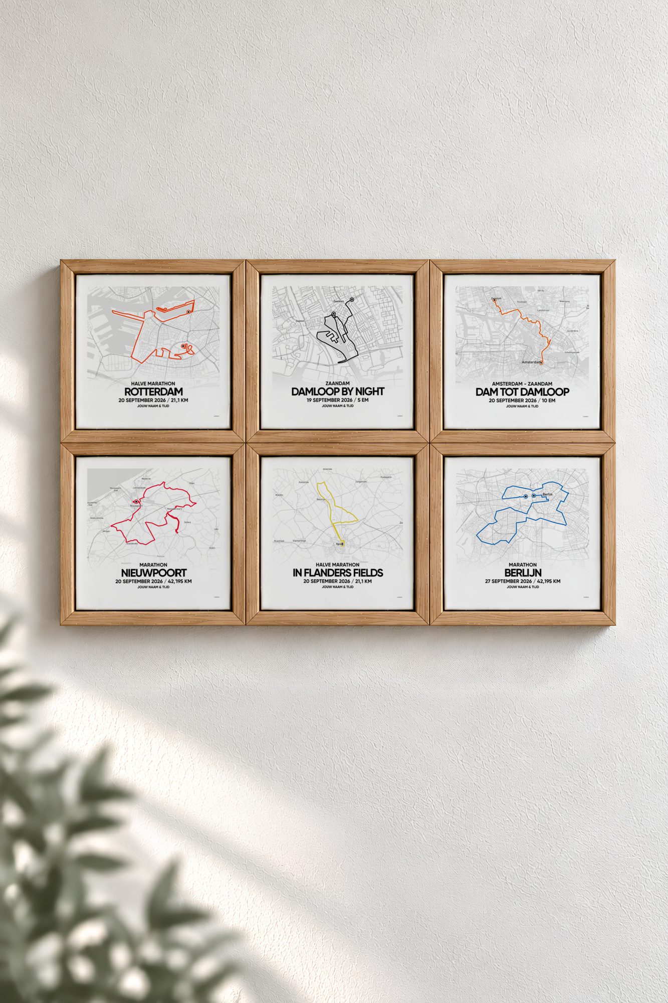 sporttegeltjes in lijst